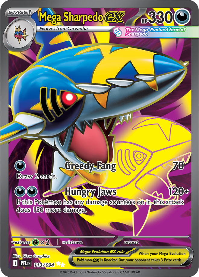 8BXG_EN_113-2x Mega Sharpedo ex - 113/094 - Imagen 1