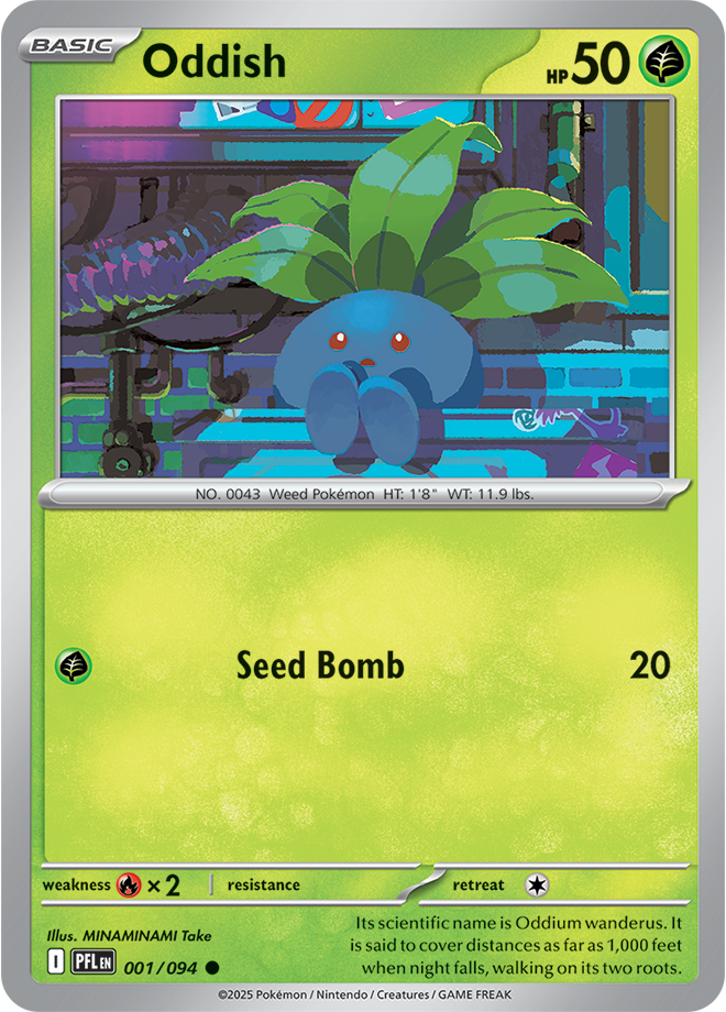 8BXG_EN_125-2x Oddish - 001/094 Basico - Imagen 1