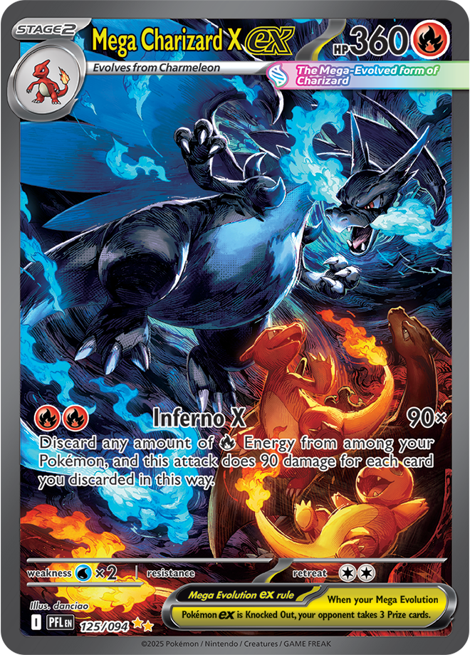 8BXG_EN_125-2x Mega Charizard X ex - 125/094 - Imagen 1