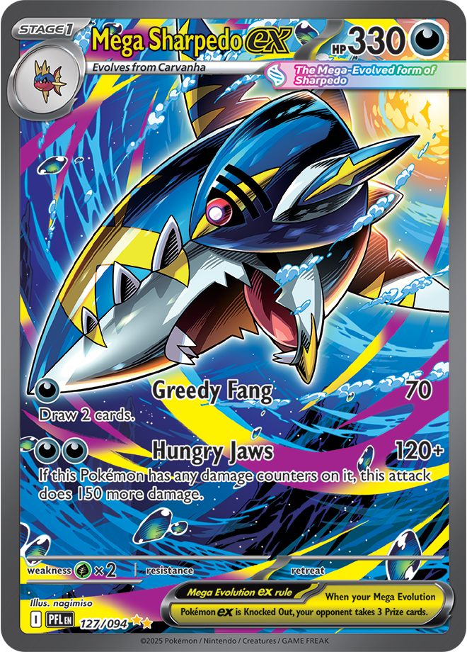 8BXG_EN_127-2x Mega Sharpedo ex - 127/094 - Imagen 1