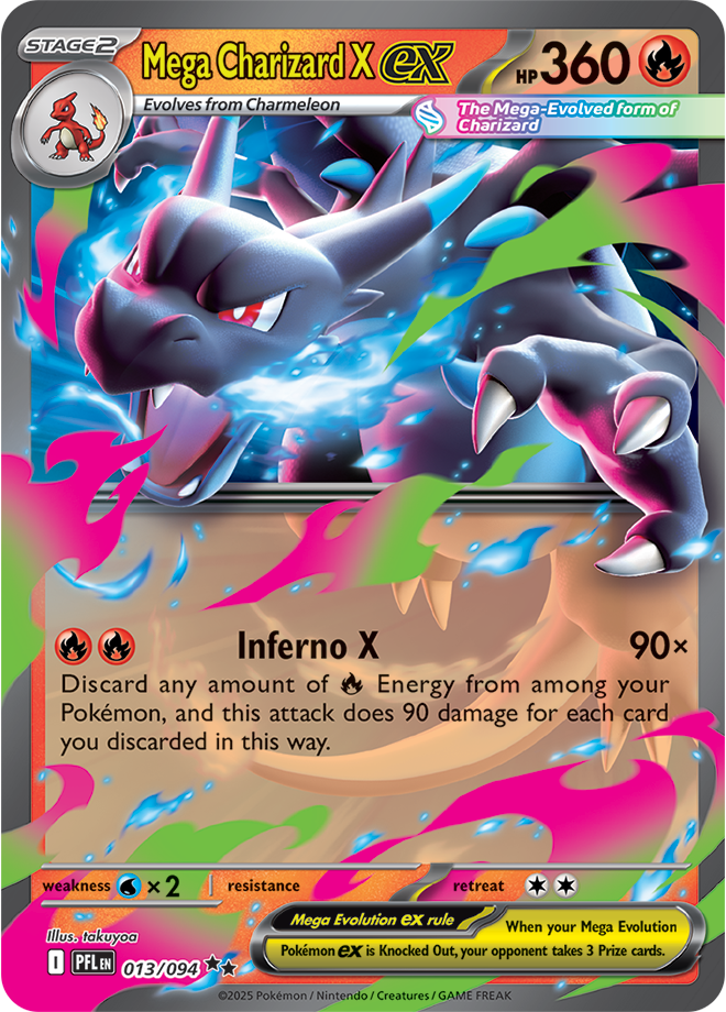 8BXG_EN_56-2x Mega Charizard X ex - 013/094 - Imagen 1