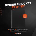 PLOCK Binder con cierre de 9 espacios - Capacidad 360 tarjetas