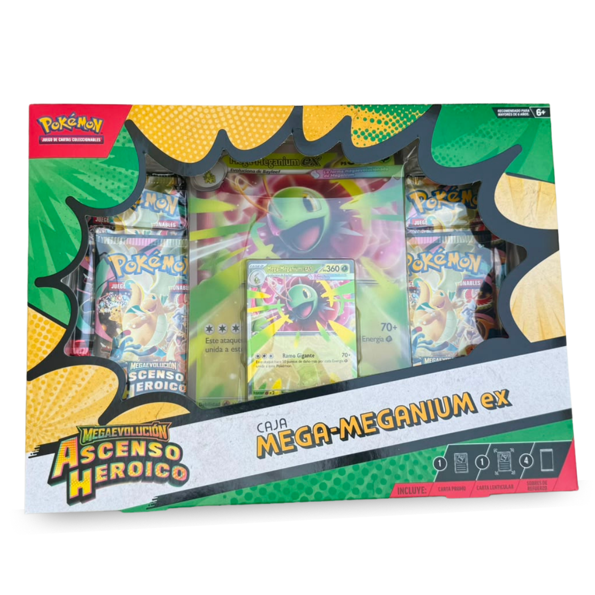 Diseño sin título (2) Pokémon TCG: Caja Mega-Meganium ex – Ascenso Heroico_Español - Imagen 1