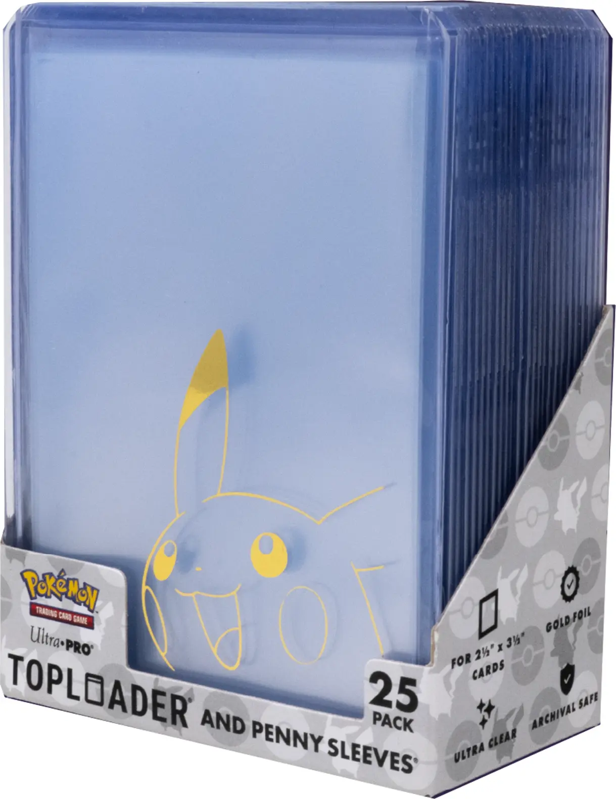 c0b354af-d19d-4c94-993a-6586d8d3531f639051193800869833 Pikachu Toploader + Penny Sleeves 25 Pack — Ultra PRO - Imagen 1